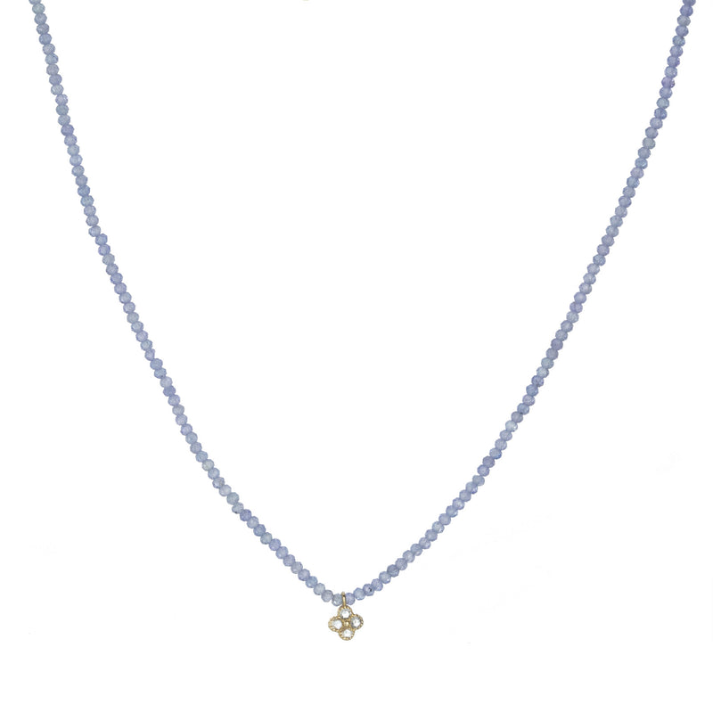 Margaret Solow Tanzanite Beaded Necklace with Diamond Pendant | Quadrum Gallery