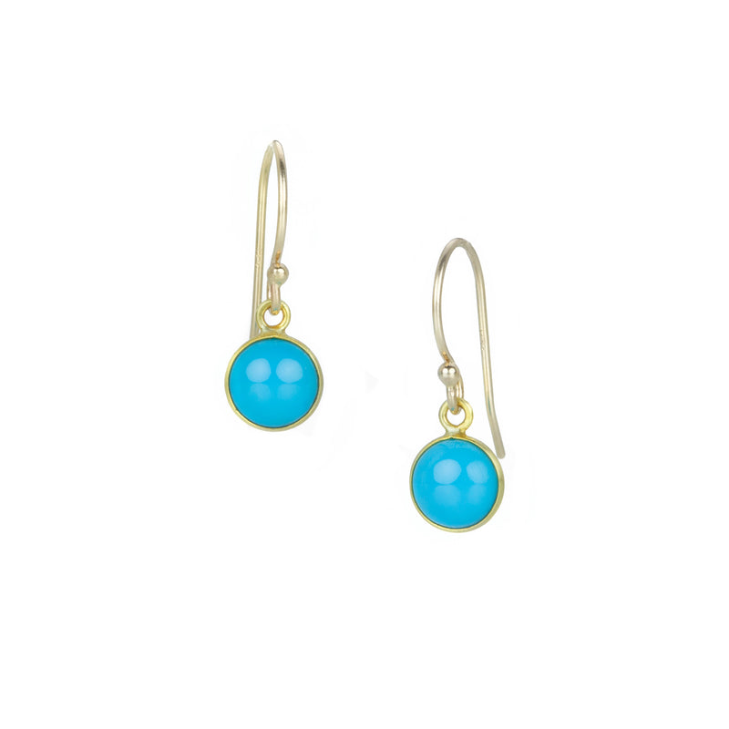 Margaret Solow Round Sleeping Beauty Turquoise Earrings | Quadrum Gallery