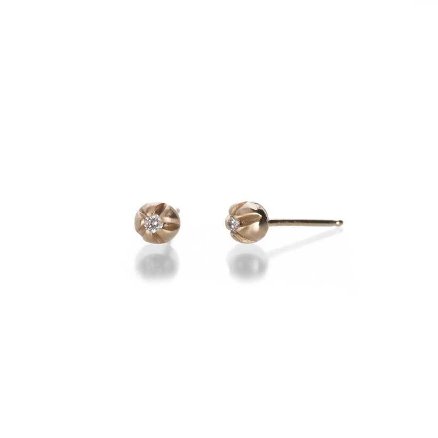 Nicole Landaw Medium Yellow Gold Blossom Stud Earrings | Quadrum Gallery