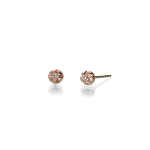 Nicole Landaw Medium Rose Gold Blossom Stud | Quadrum Gallery