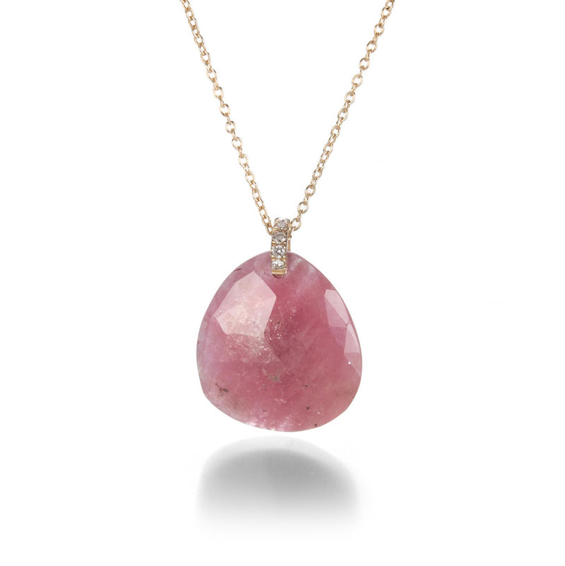 Nicole Landaw Pink Sapphire Teardrop Necklace | Quadrum Gallery