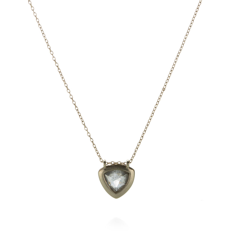 Nicole Landaw Triangle Rose Cut Salt and Pepper Diamond Necklace | Quadrum Gallery