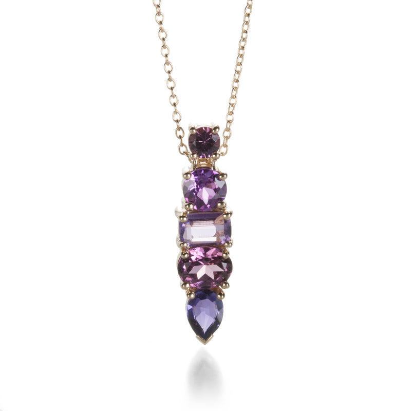 Nicole Landaw Purple Sapphire Vertical Story Necklace | Quadrum Gallery