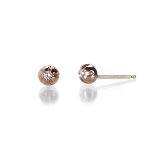 Nicole Landaw Large Rose Gold Blossom Studs | Quadrum Gallery