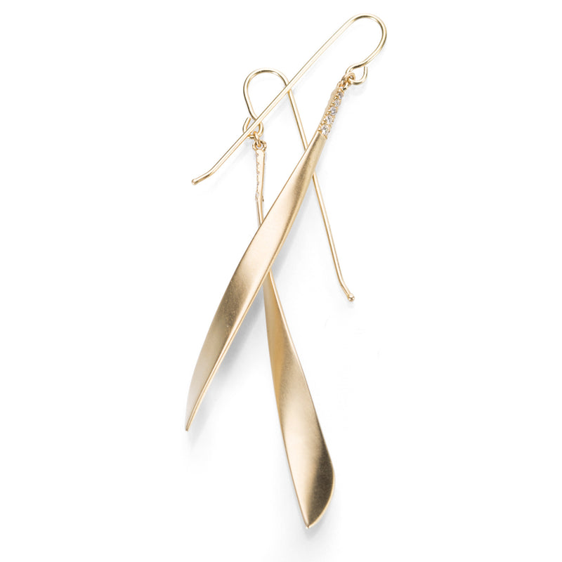 Nicole Landaw Twist Sail Earrings with Diamonds | Quadrum Gallery