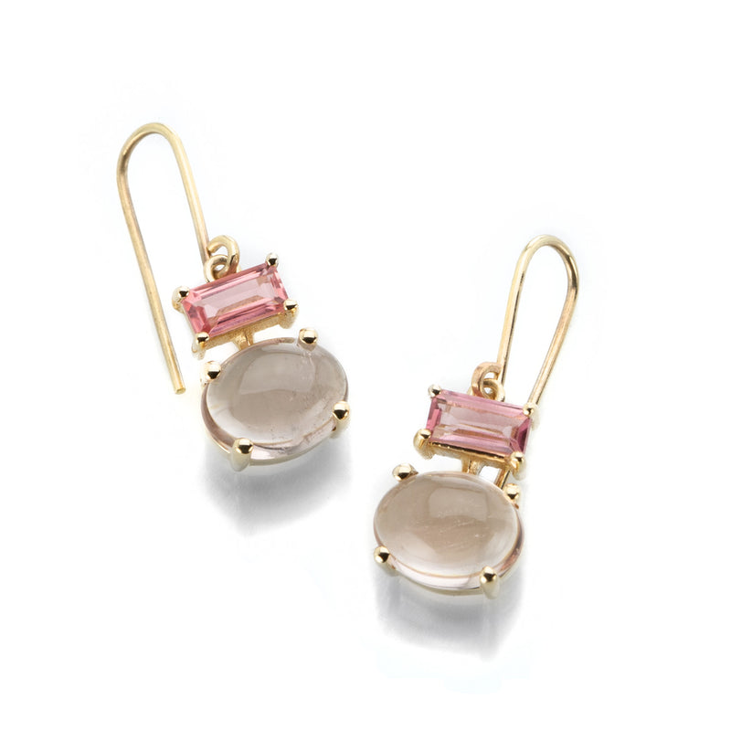 Nicole Landaw Pink and Peach Tourmaline Earrings | Quadrum Gallery