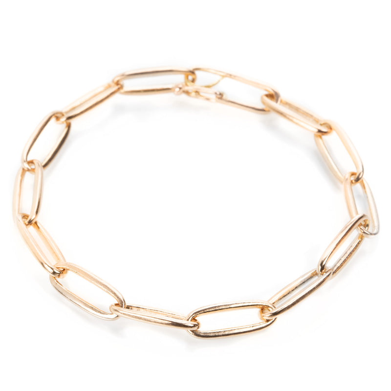 Nicole Landaw Pink Gold Chain Bracelet with Clip Clasp | Quadrum Gallery