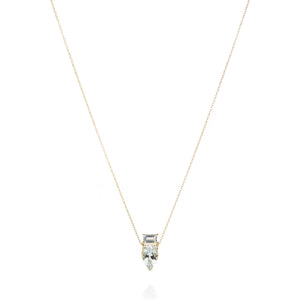 Nicole Landaw Light Aquamarine and White Sapphire Pendnat | Quadrum Gallery