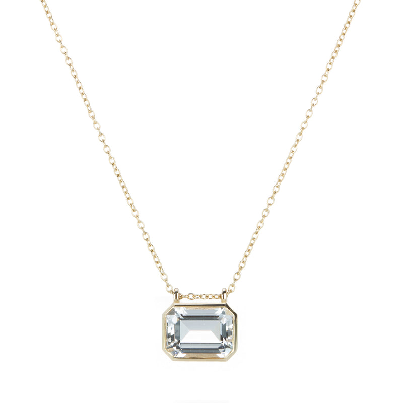 Nicole Landaw White Topaz Solitaire Story Necklace | Quadrum Gallery