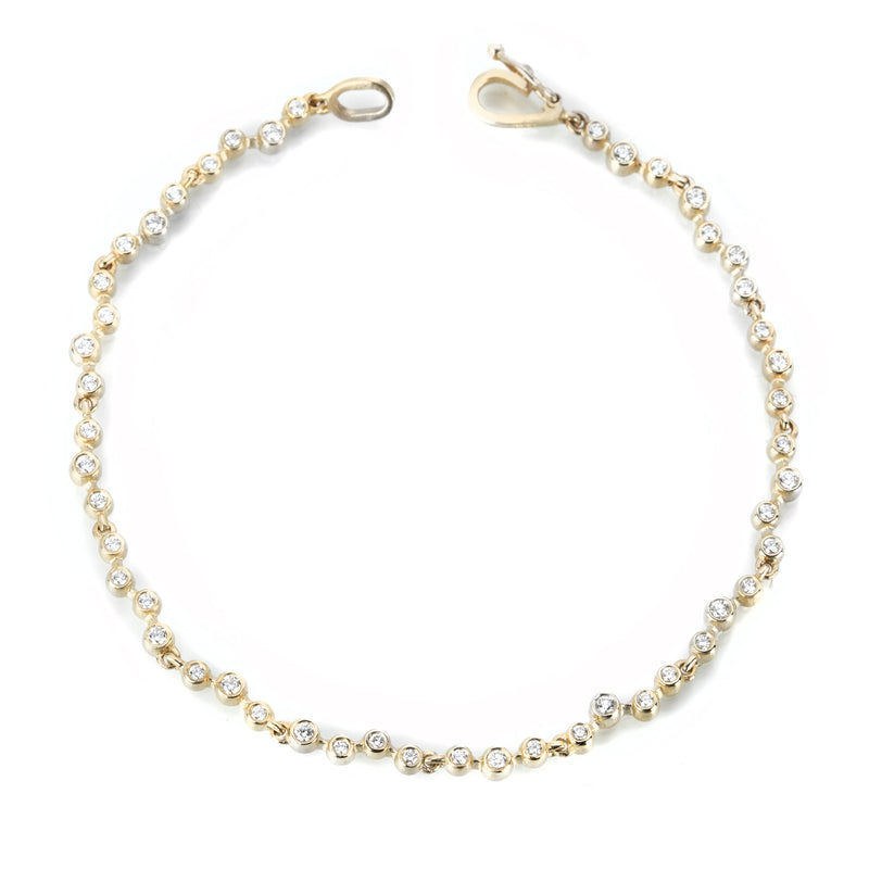 Nicole Landaw Small White Diamond Waving Riviera Bracelet | Quadrum Gallery
