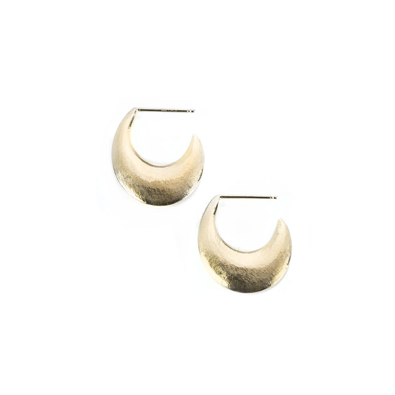 Nicole Landaw Small Crescent Hoops with Posts  | Quadrum Gallery