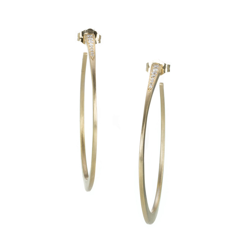 Nicole Landaw Pave Diamond Wedge Hoops | Quadrum Gallery