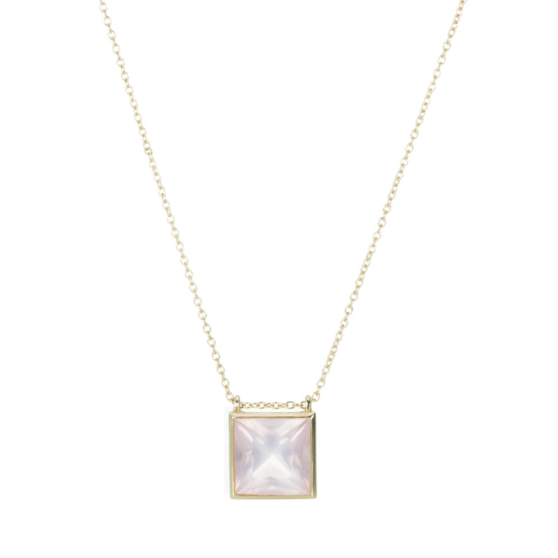 Nicole Landaw Milky Rose Quartz Solitaire Necklace | Quadrum Gallery