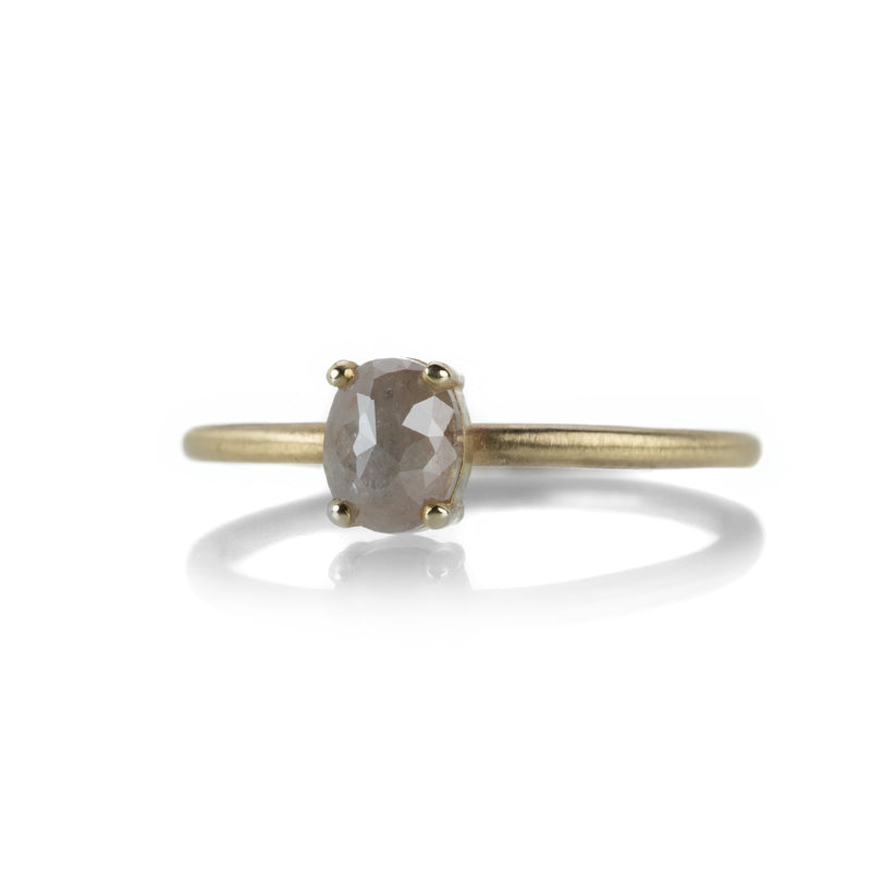 Nicole Landaw 14k Oval Rose Cut Diamond Ring | Quadrum Gallery