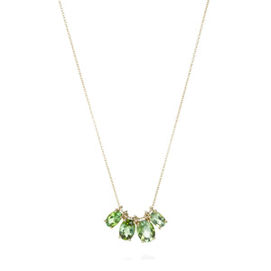 Nicole Landaw Oval Green Tourmaline Story Necklace | Quadrum Gallery