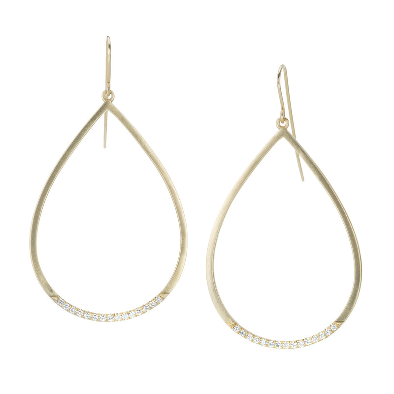 Nicole Landaw Teardrop Earrings with White Diamonds | Quadrum Gallery