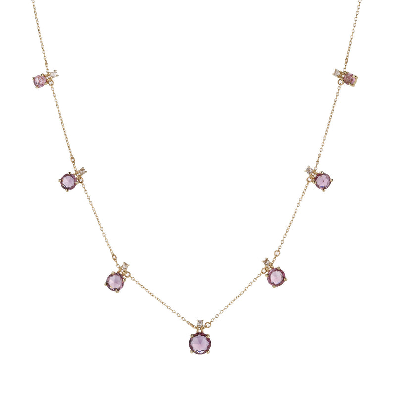 Nicole Landaw Rose Cut Sapphire and Diamond Garland Necklace | Quadrum Gallery