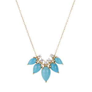 Nicole Landaw Turquoise and Diamond Story Necklace | Quadrum Gallery