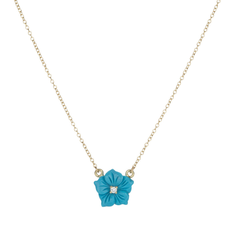 Nicole Landaw Turquoise Flower Pendant Necklace | Quadrum Gallery