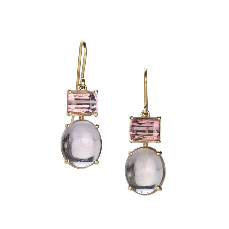 Nicole Landaw Pink and Rose Tourmaline Drop Earrings | Quadrum Gallery