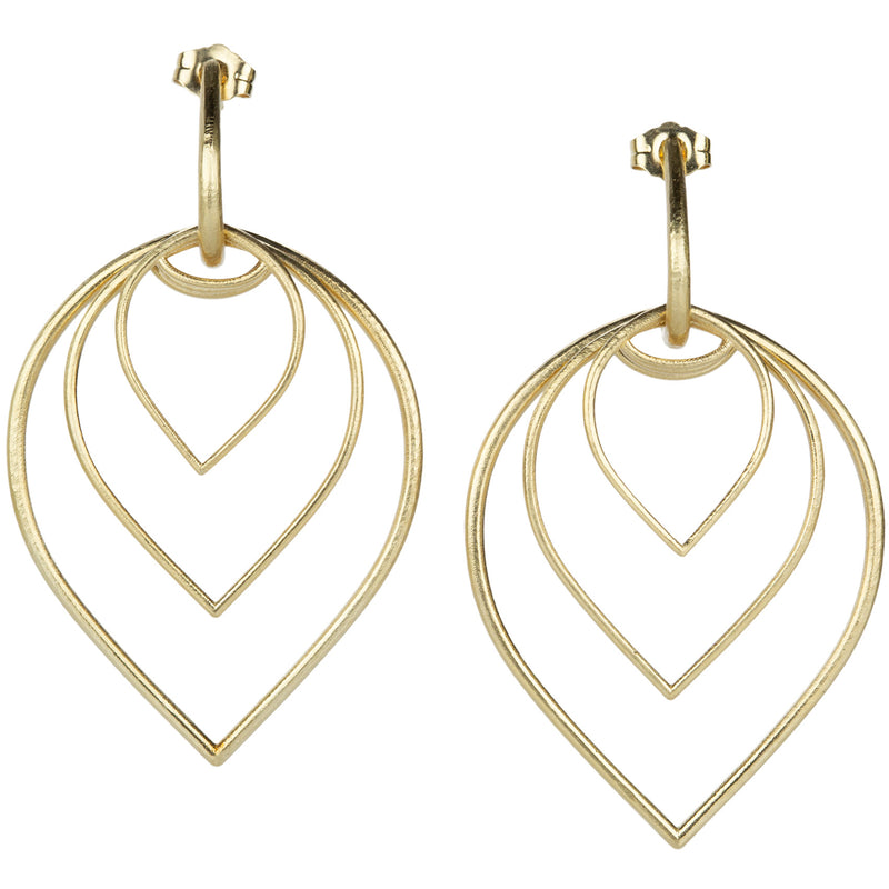 Nicole Landaw Triple Rose Drop Earrings | Quadrum Gallery