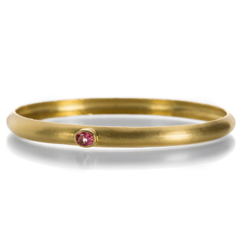 Pat Flynn 22k Yellow Gold Bangle with Pink Sapphire | Quadrum Gallery