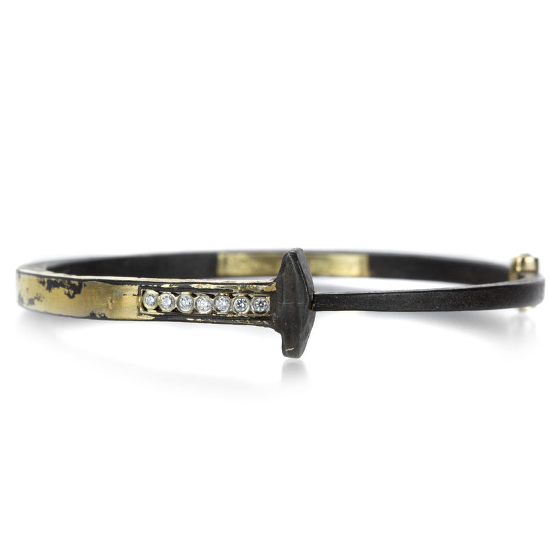 Pat Flynn Short Stripe Splash Iron Nail Bracelet | Quadrum Gallery