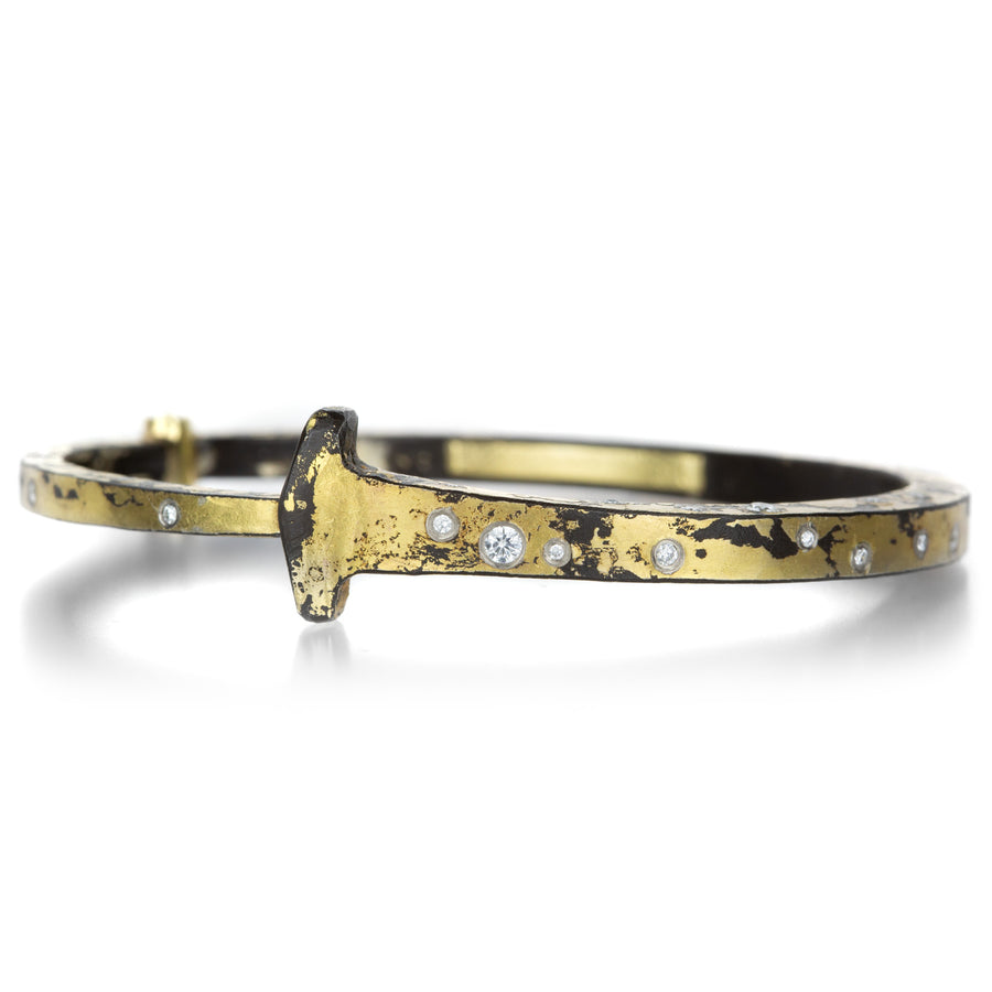 Pat Flynn Super Dust Nail Bracelet with Scattered Diamonds | Quadrum Gallery
