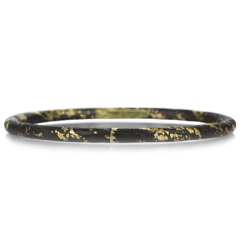 Pat Flynn Iron and 18k Gold Dust Bangle Bracelet  | Quadrum Gallery