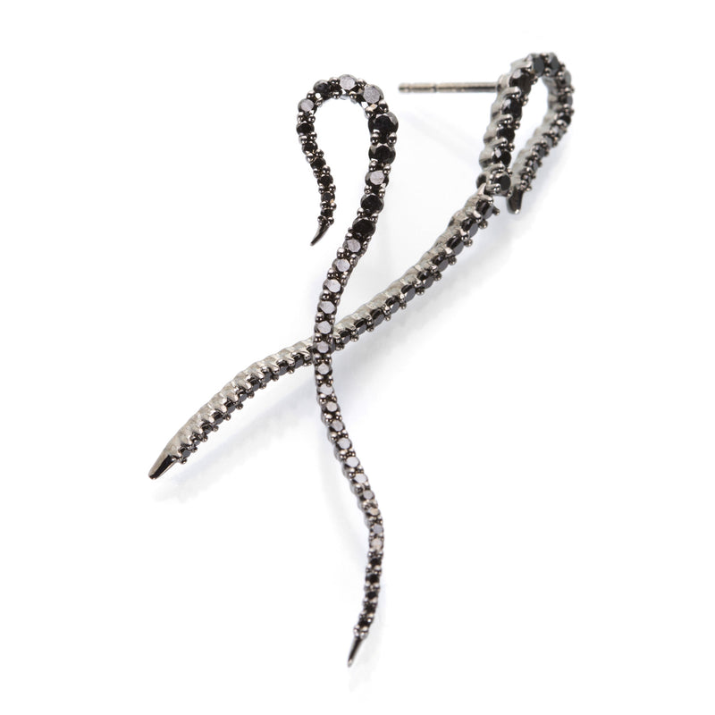 Paul Morelli Black Diamond Thread Line Earring | Quadrum Gallery
