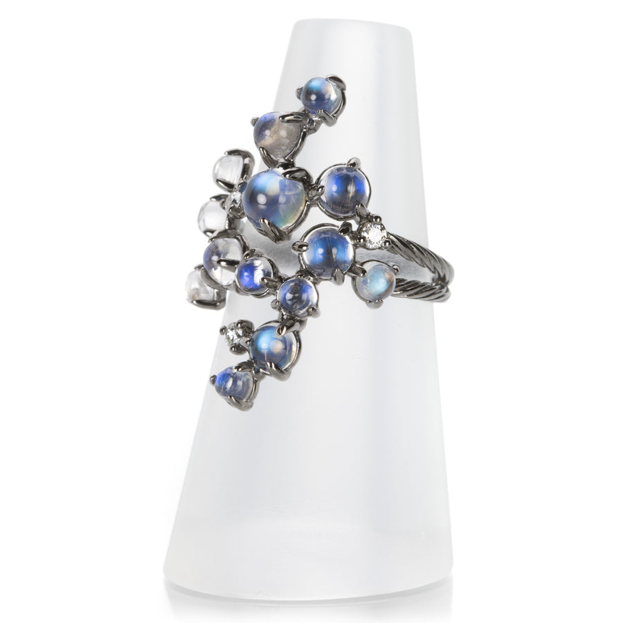 Paul Morelli Moonstone Bubble Cluster Ring with Diamonds | Quadrum Gallery