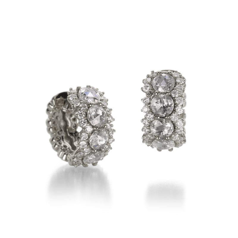 Paul Morelli Small Rose Cut Diamond Huggie Earring | Quadrum Gallery