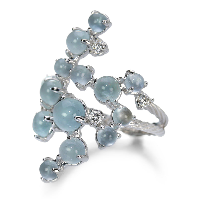 Paul Morelli Aquamarine & Diamond Bubble Ring | Quadrum Gallery