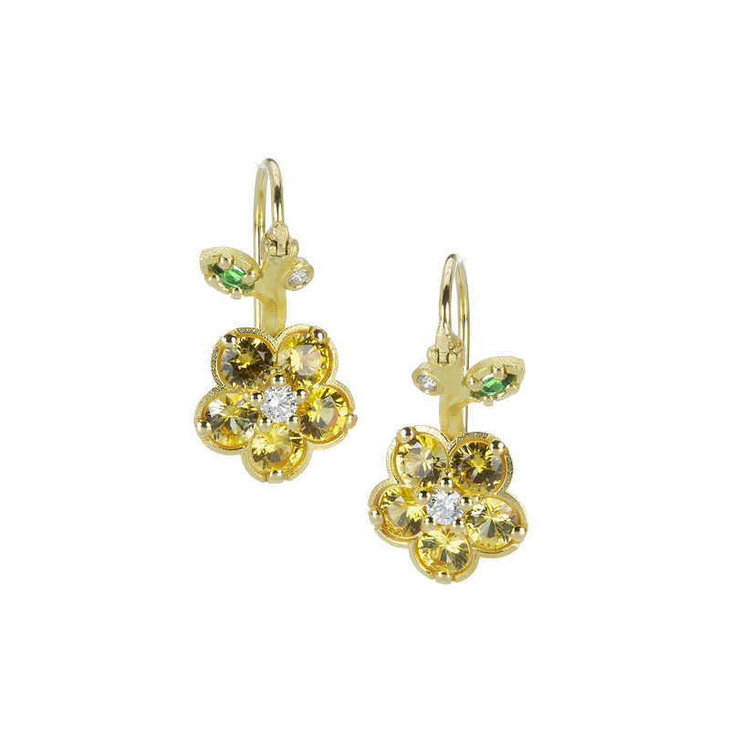 Paul Morelli Small Yellow Sapphire Flower Drop Earrings | Quadrum Gallery