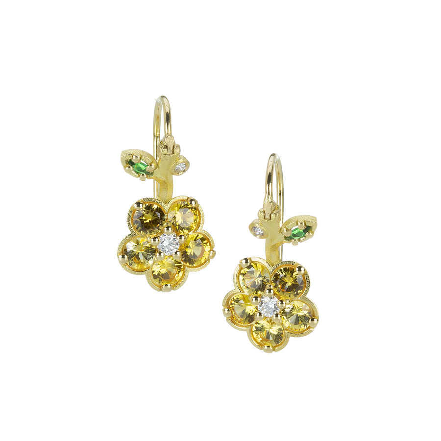 Paul Morelli Small Yellow Sapphire Flower Drop Earrings | Quadrum Gallery