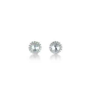 Paul Morelli Rose Cut Diamond Earrings in White Gold | Quadrum Gallery