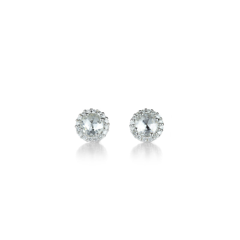 Paul Morelli Rose Cut Diamond Earrings in White Gold | Quadrum Gallery