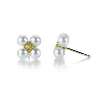 Paul Morelli 18k Yellow Gold and Pearl Sequence Earrings | Quadrum Gallery