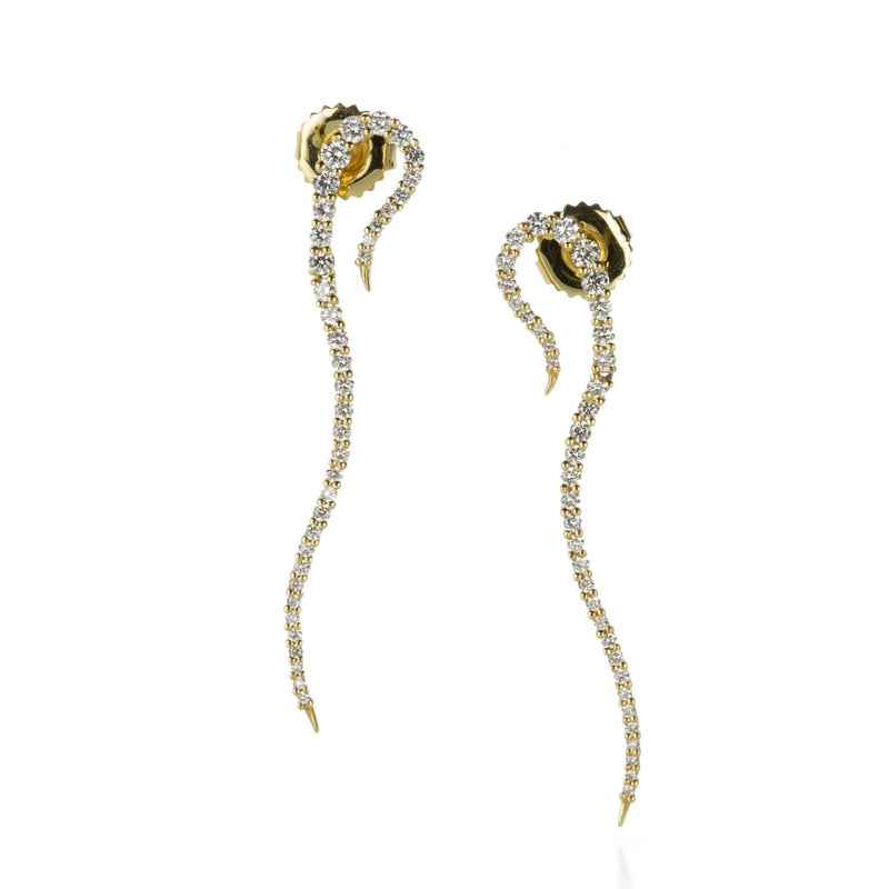 Paul Morelli 18k and Diamond Thread Line Earrings | Quadrum Gallery