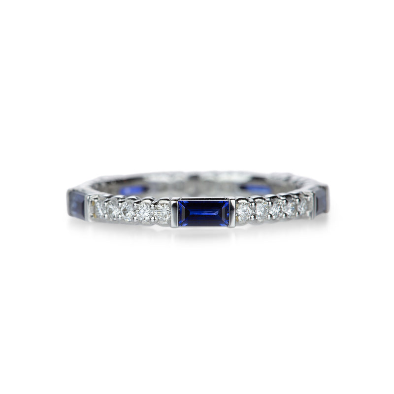 Paul Morelli Pinpoint Baguette Band with Sapphires and Diamonds | Quadrum Gallery