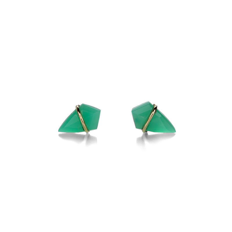 Page Sargisson Small Chrysoprase Kite Studs | Quadrum Gallery