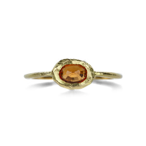 Page Sargisson Oval Orange Red Sapphire Ring | Quadrum Gallery