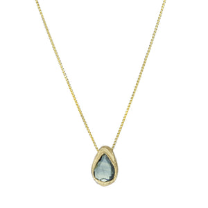 Page Sargisson Rose Cut Dark Green Sapphire Pendant Necklace | Quadrum Gallery