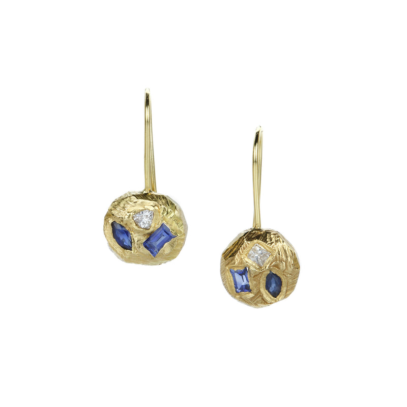 Page Sargisson Blue Sapphire and Diamond Drop Earrings | Quadrum Gallery