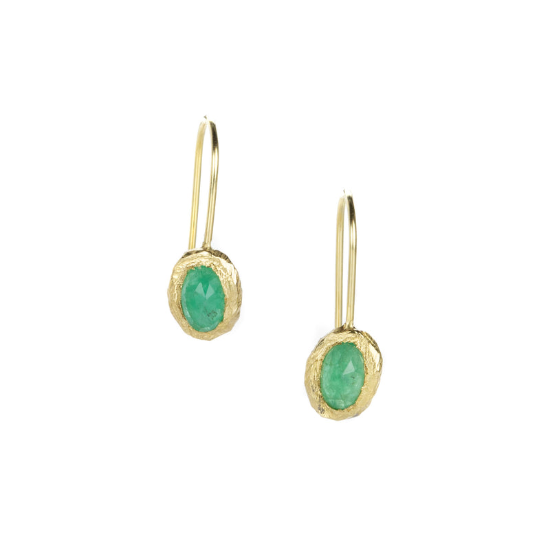 Page Sargisson Oval Emerald Fixed Hook Earrings | Quadrum Gallery