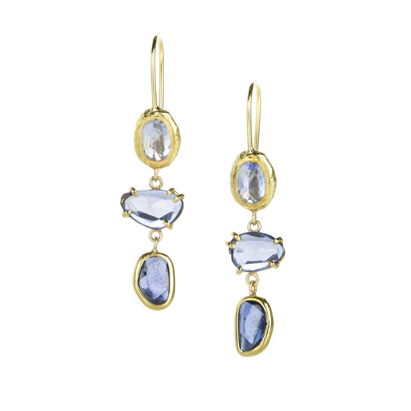 Page Sargisson Triple Blue Sapphire Earrings | Quadrum Gallery