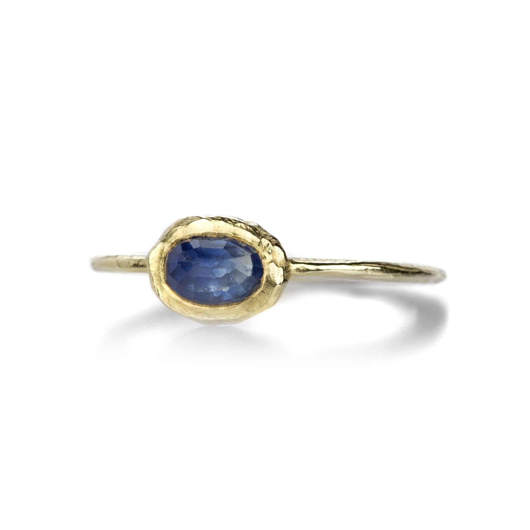 Page Sargisson Horizontal Oval Blue Sapphire Ring