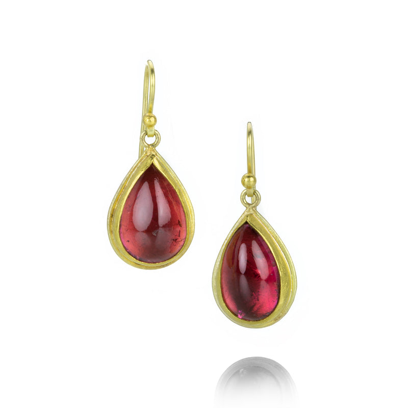 Petra Class Teardrop Red Tourmaline Drop Earrings | Quadrum Gallery