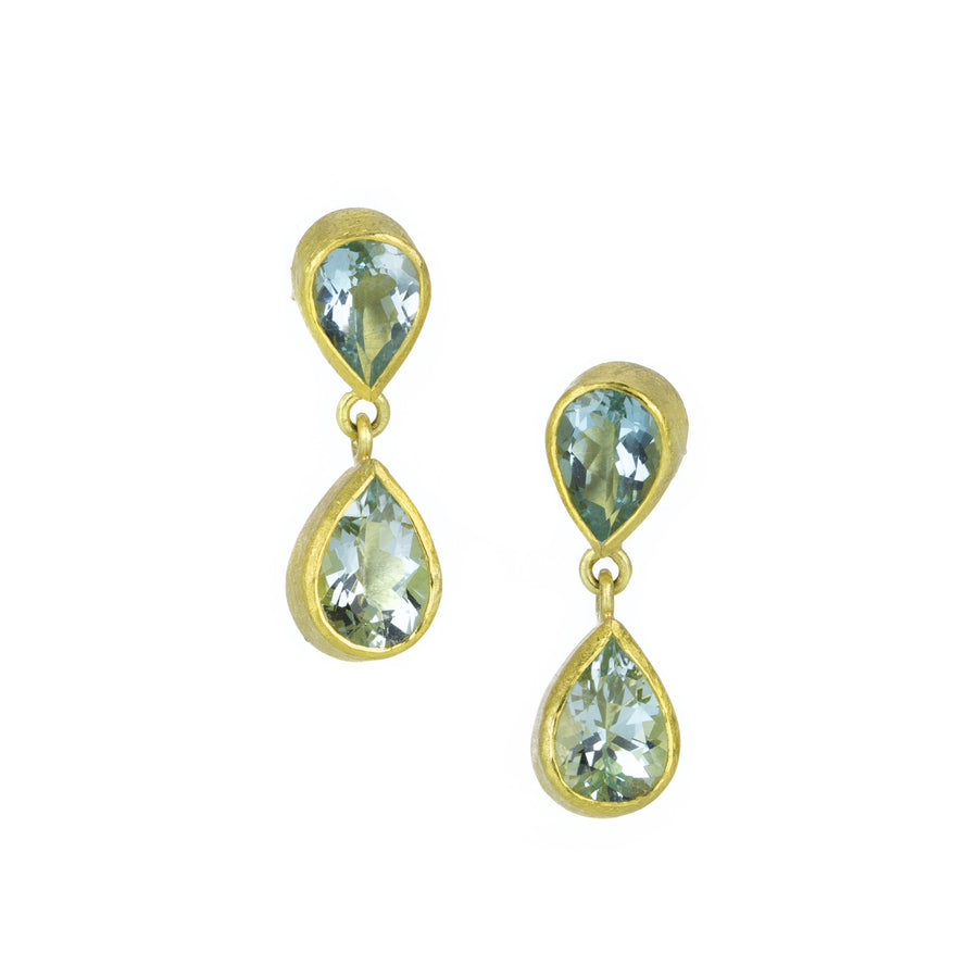 Petra Class Aquamarine Double Drop Earrings | Quadrum Gallery