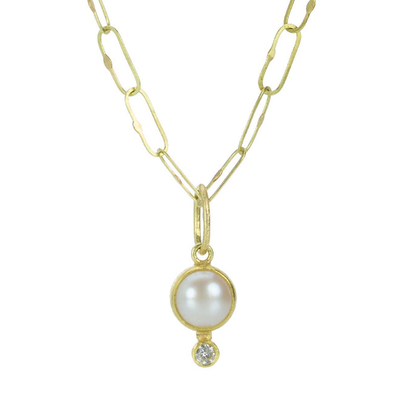 Petra Class White Pearl and Diamond Pendant (Pendant Only) | Quadrum Gallery